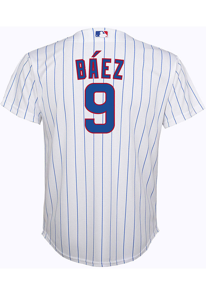 Javier Baez Chicago Cubs Boys White 2020 Home Baseball Jersey