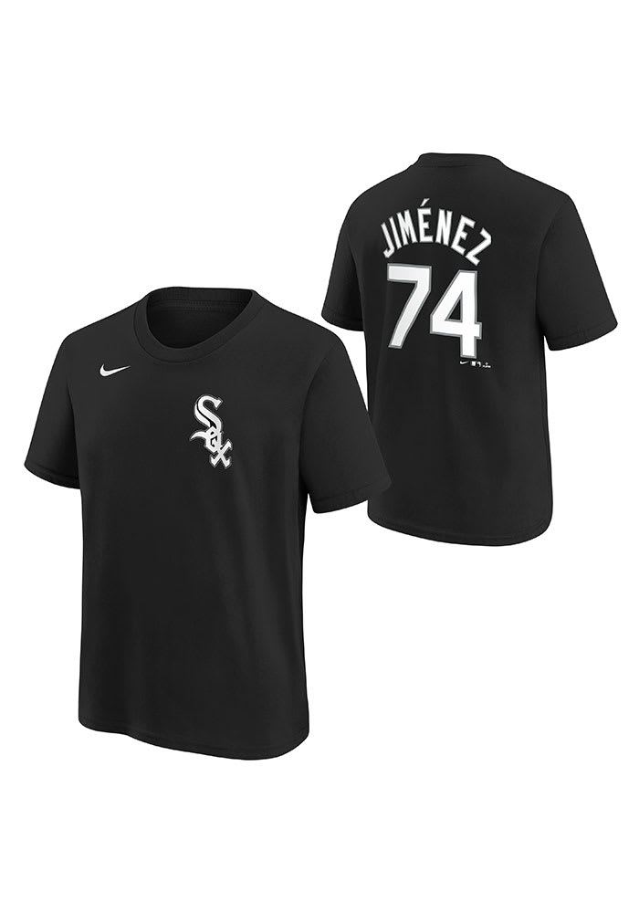 Youth Nike Eloy Jimenez Black Chicago White Sox Player Name & Number T-Shirt