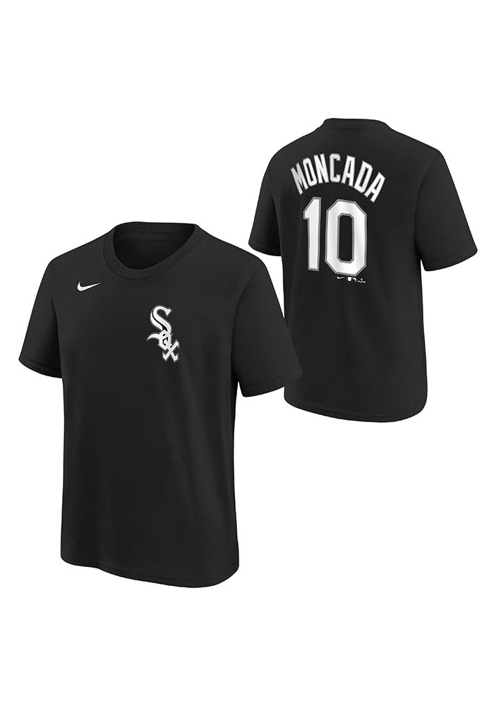 Youth Nike Yoan Moncada Black Chicago White Sox City Connect Name & Number T-Shirt