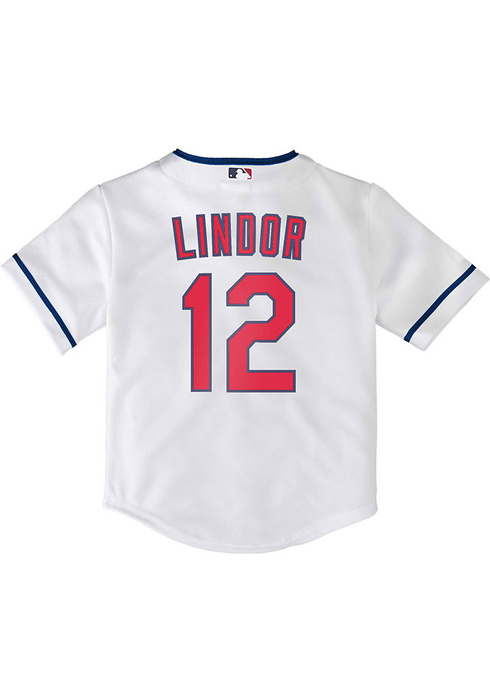 Women's Cleveland Indians Francisco Lindor Nike White Home Replica Player  Jersey