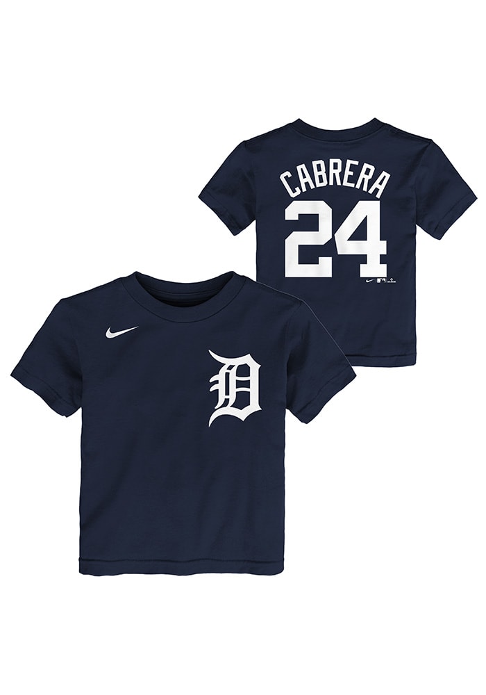Miguel Cabrera Detroit Tigers Toddler Navy Blue Name and Number Short Sleeve Player T Shirt, Navy Blue, 100% Cotton, Size 3T, Rally House
