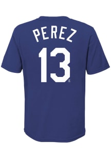 Salvador Perez Kansas City Royals Youth Blue Name and Number Player Tee