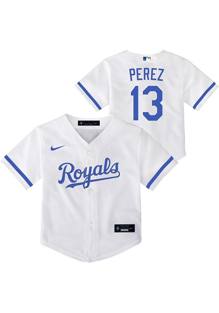Youth Nike Salvador Perez Royal Kansas City Royals Player Name & Number T- Shirt