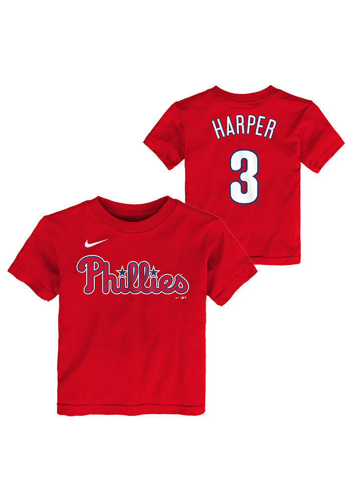 Bryce Harper Philadelphia Phillies Toddler Red Name and Number Short Sleeve Player T Shirt