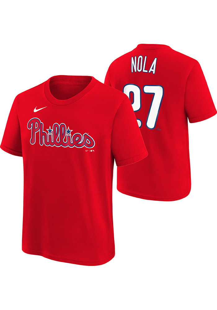 Toddler Nike Rhys Hoskins Red Philadelphia Phillies Player Name & Number T- Shirt