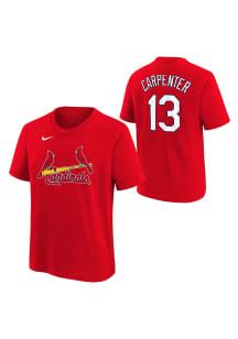 Matt Carpenter St Louis Cardinals Youth Red Name Number Player Tee