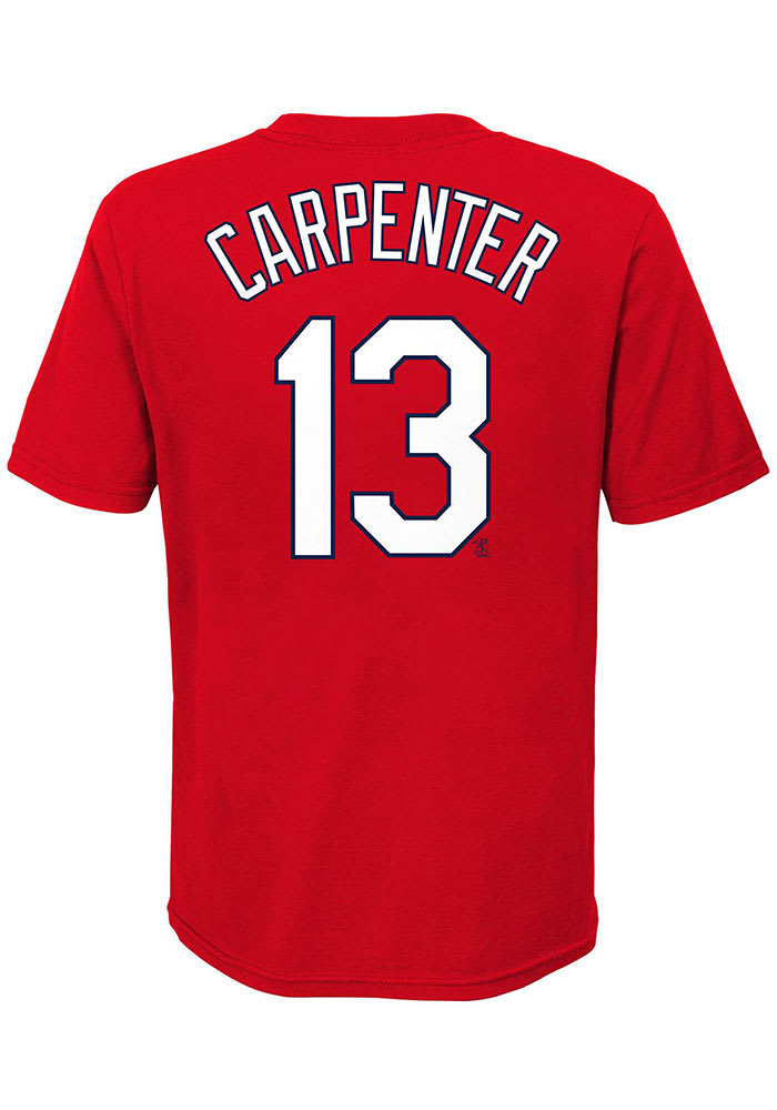 Matt Carpenter St Louis Cardinals Youth Red Name Number Player Tee