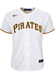 Nike Pitt Pirates Boys White 2020 Home Baseball Jersey