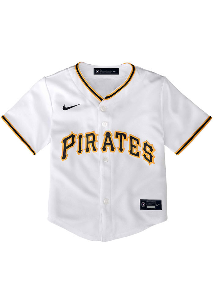 Youth Pittsburgh Pirates Nike White Replica Custom Jersey