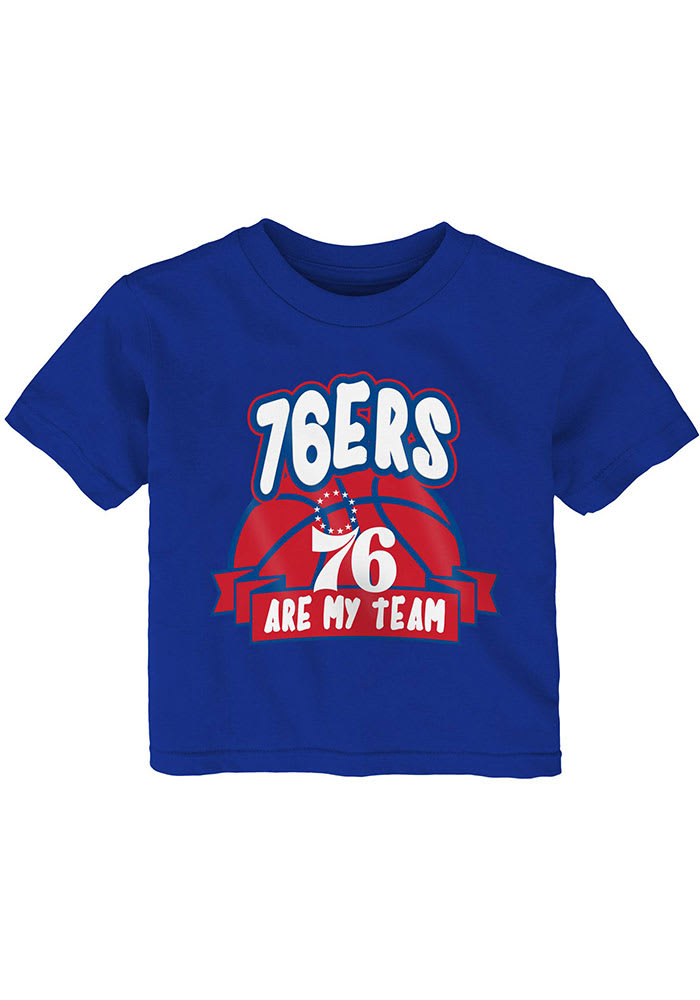 Philadelphia 76ers Infant Bubble Trouble Short Sleeve T-Shirt Blue