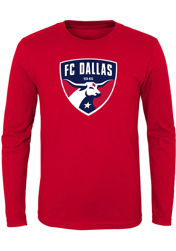FC Dallas Youth Red Primary Logo Long Sleeve T-Shirt