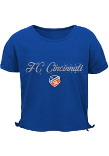 FC Cincinnati Girls Blue Love Short Sleeve Fashion T-Shirt