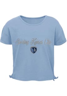 Sporting Kansas City Girls Light Blue Love Short Sleeve Fashion T-Shirt