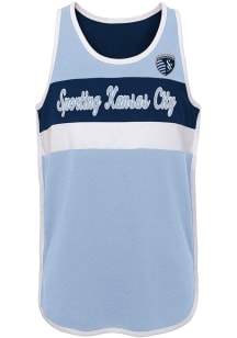 Sporting Kansas City Girls Light Blue Game is in the Heart Short Sleeve Tank Top