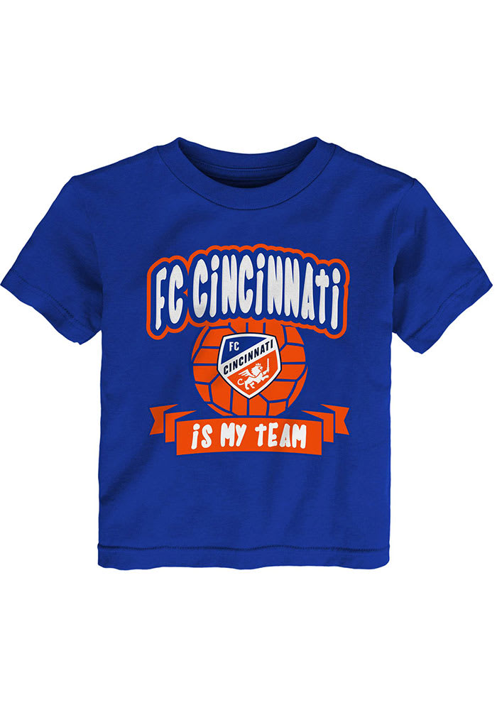 FC Cincinnati Toddler Blue Bubble Trouble Short Sleeve T-Shirt