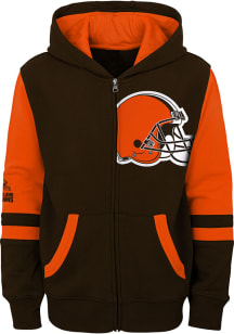 Cleveland Browns Baby Stadium Long Sleeve Full Zip Sweatshirt - Brown