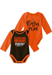 Cleveland Browns Baby Brown Little Player LS 2PK One Piece