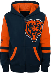 Chicago Bears Toddler Stadium Long Sleeve Full Zip Sweatshirt - Navy Blue
