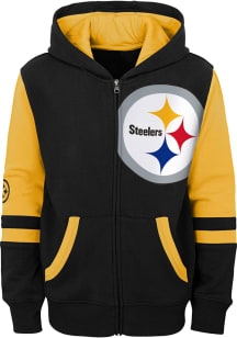 Pittsburgh Steelers Toddler Stadium Long Sleeve Full Zip Sweatshirt - Black