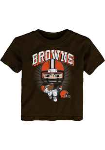 Cleveland Browns Toddler Brown Gummy Player Short Sleeve T-Shirt