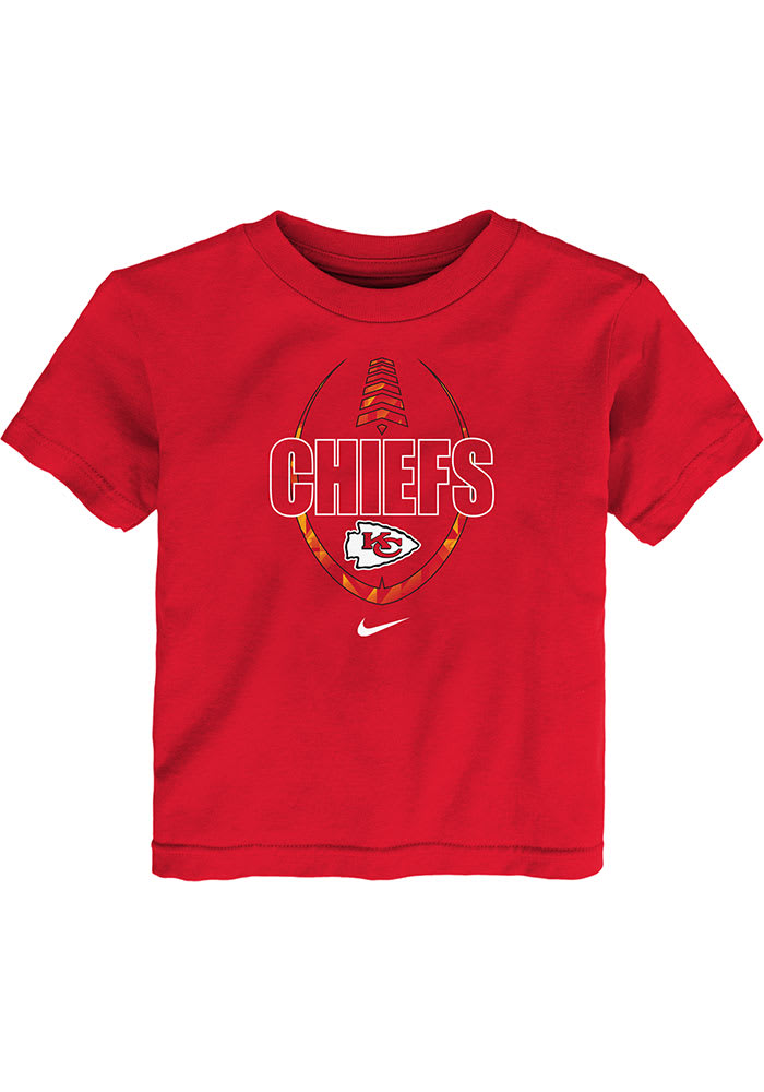 Nike Kansas City Chiefs Toddler Red Football Icon Short Sleeve T-Shirt