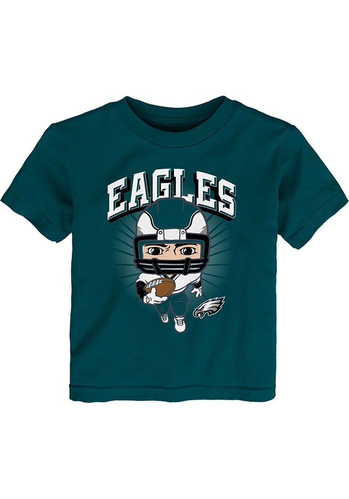 Philadelphia Eagles Toddler Midnight Green Gummy Player Short Sleeve Tee