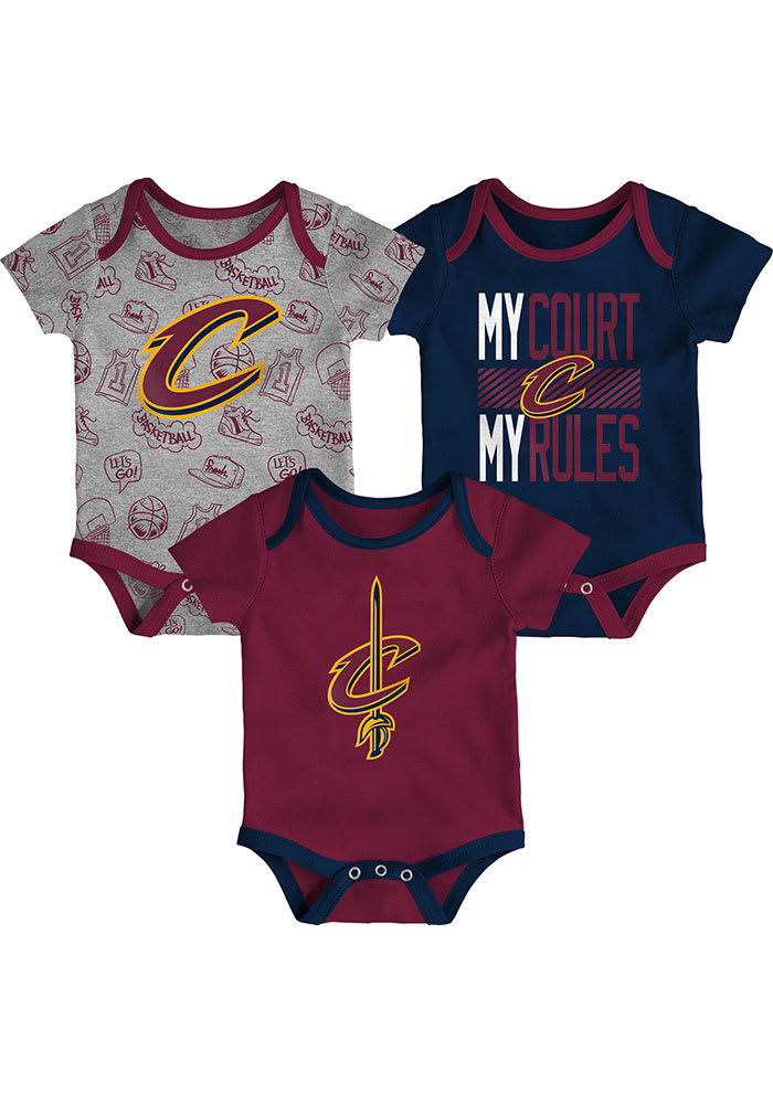 Cleveland Cavaliers Baby Red Trifecta One Piece