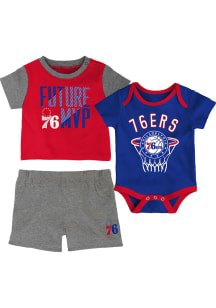 Philadelphia 76ers Infant Blue Putting Up Numbers Set Top and Bottom
