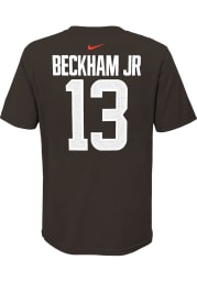 Odell Beckham Jr Cleveland Browns Youth Brown Name Number Player Tee