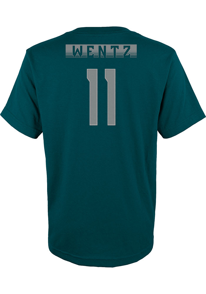 Carson Wentz Philadelphia Eagles Youth Midnight Green Connect Player Tee