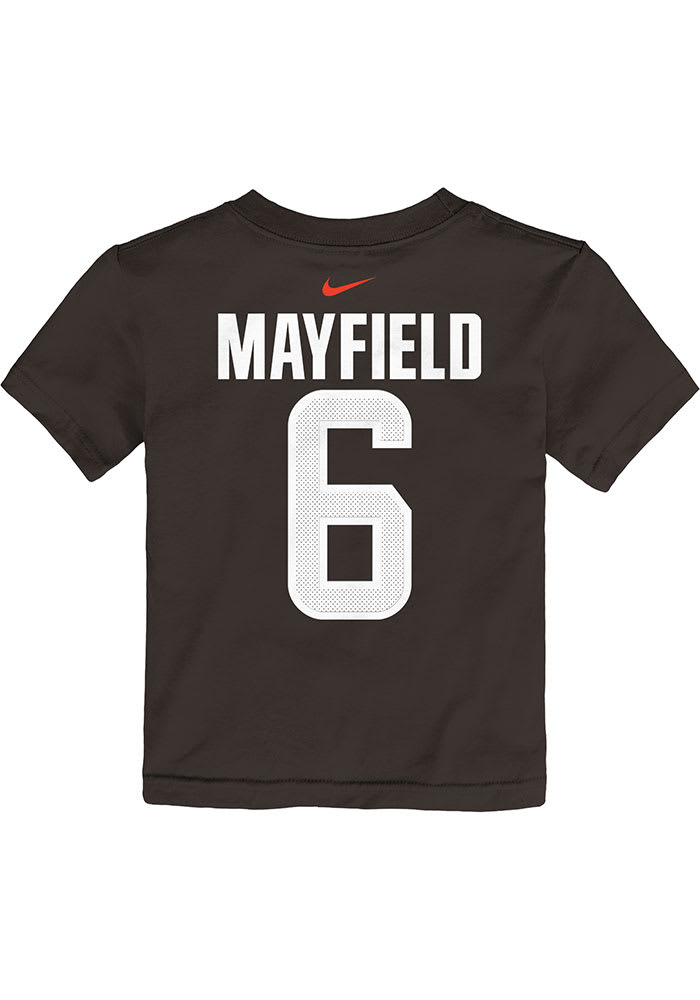 Baker Mayfield Cleveland Browns Toddler Brown Name Number Short Sleeve Player T Shirt