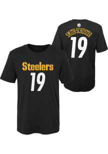JuJu Smith-Schuster  Pittsburgh Steelers Boys Black Name Number Short Sleeve T-Shirt