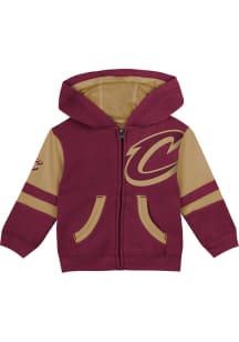 Cleveland Cavaliers Toddler Straight to the League Long Sleeve Full Zip Sweatshirt - Red