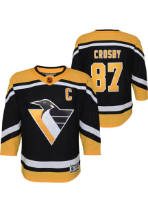 Sidney Crosby  Pittsburgh Penguins Boys Black Reverse Retro Premier Hockey Jersey