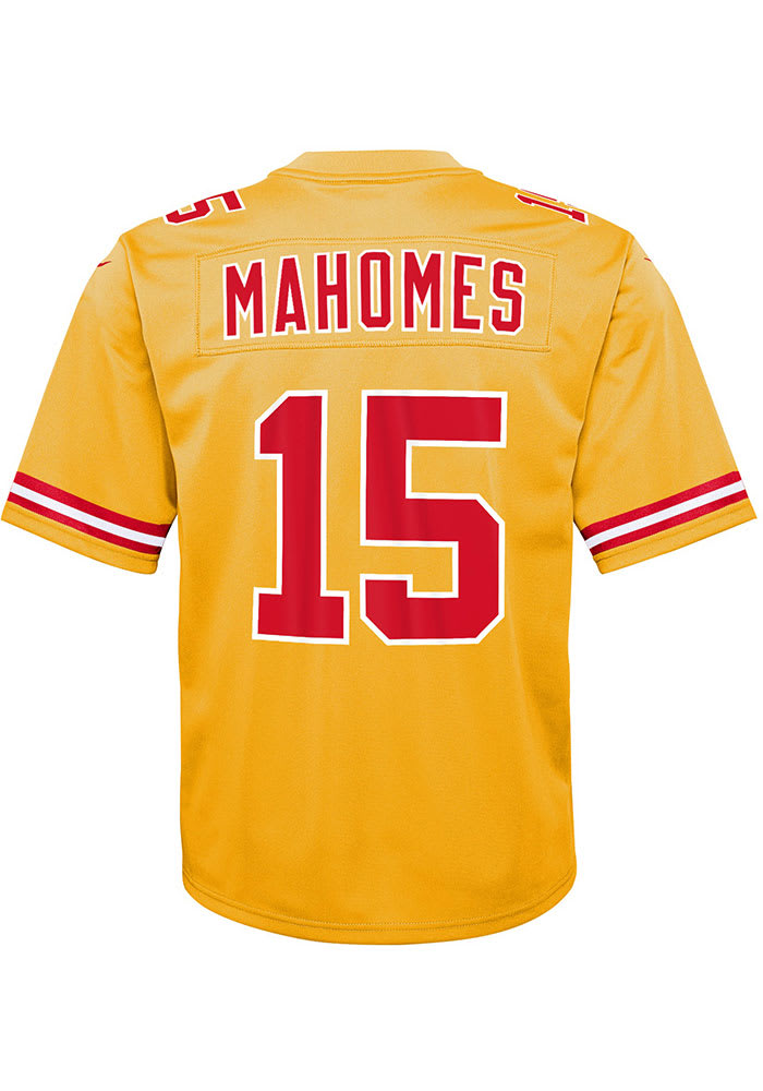 Patrick Mahomes Kansas City Chiefs Youth Gold Nike Inverted Football Jersey