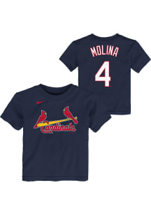 Yadier Molina St Louis Cardinals Toddler Navy Blue Name and Number Short Sleeve Player T Shirt