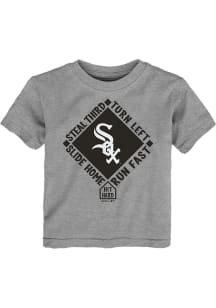 Chicago White Sox Toddler Grey Hit and Run Short Sleeve T-Shirt
