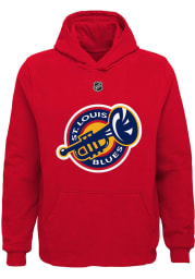 St Louis Blues Youth Red Special Edition Secondary Logo Long Sleeve Hoodie