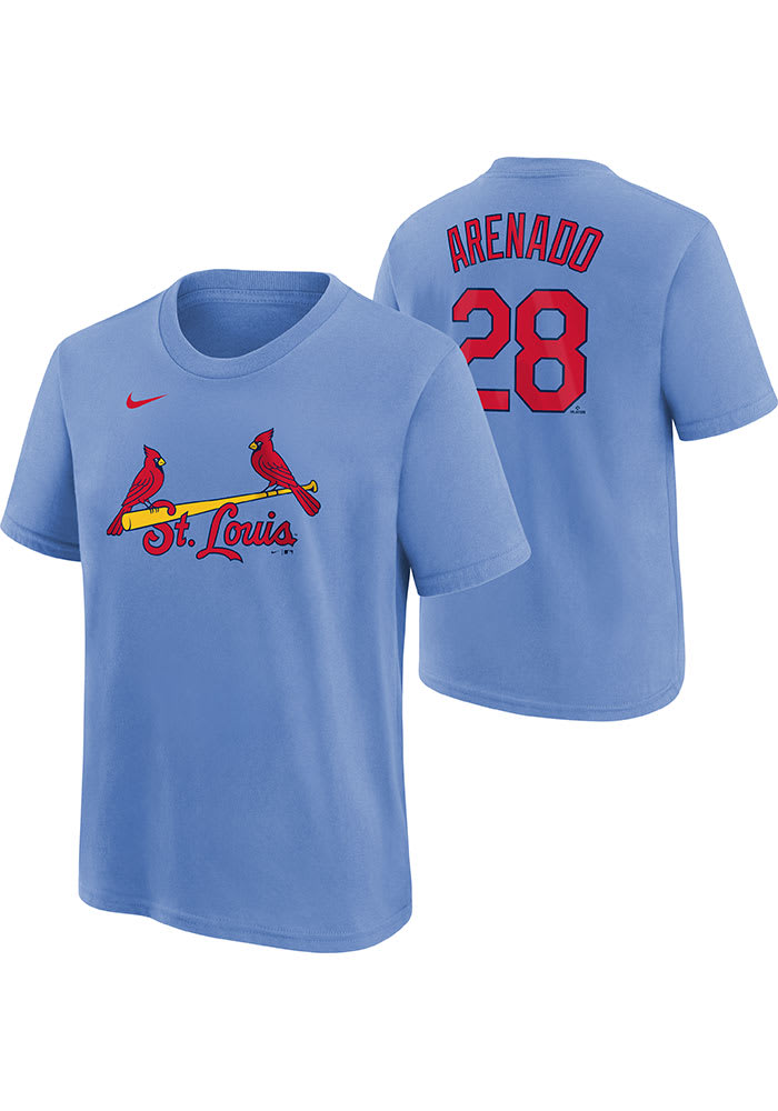Youth Nike Nolan Arenado Light Blue St. Louis Cardinals Player Name & Number T-Shirt
