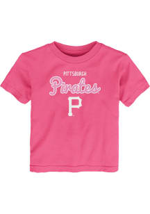 Pittsburgh Pirates Toddler Girls Pink Big Game Short Sleeve T-Shirt