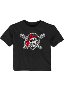Pittsburgh Pirates Infant Pirate Mascot Short Sleeve T-Shirt Black