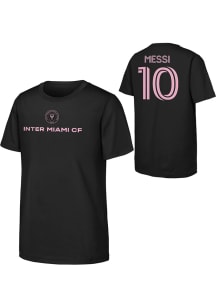 Lionel Messi Inter Miami CF Youth Black Name and Number Player Tee