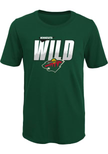 Minnesota Wild Youth Green Frosty Center Short Sleeve T-Shirt