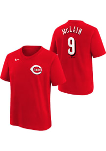 Matt McLain Cincinnati Reds Youth Red Name and Number Player Tee