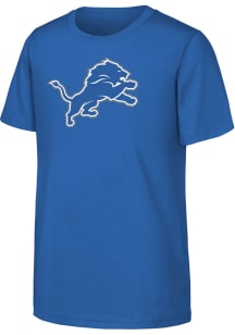 Detroit Lions Youth Blue Primary Logo Short Sleeve T-Shirt