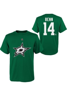Jamie Benn  Dallas Stars Boys Green Name Number Short Sleeve T-Shirt