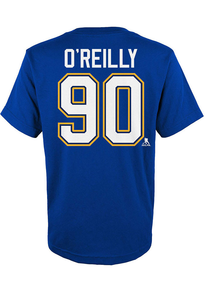Ryan O'Reilly St Louis Blues Boys Blue Name Number Short Sleeve T-Shirt