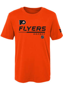 Philadelphia Flyers Boys Orange Authentic Pro Short Sleeve T-Shirt