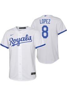 Nicky Lopez  Outer Stuff Kansas City Royals Youth White Home Replica Jersey