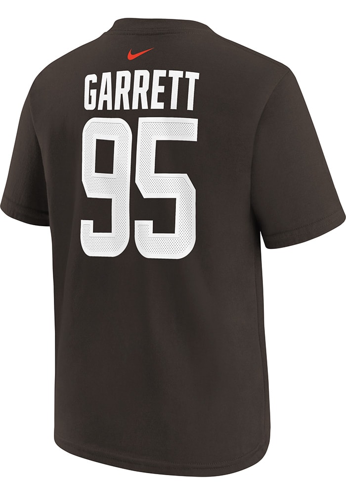 Nike Cleveland Browns No95 Myles Garrett Brown Women's Stitched NFL Limited Rush 100th Season Jersey